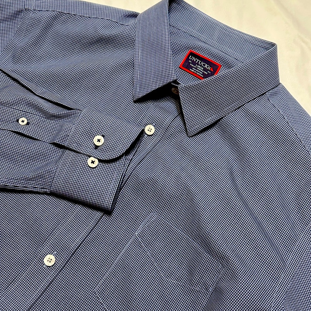 untuckit shirt large Men’s Cotton Button Down